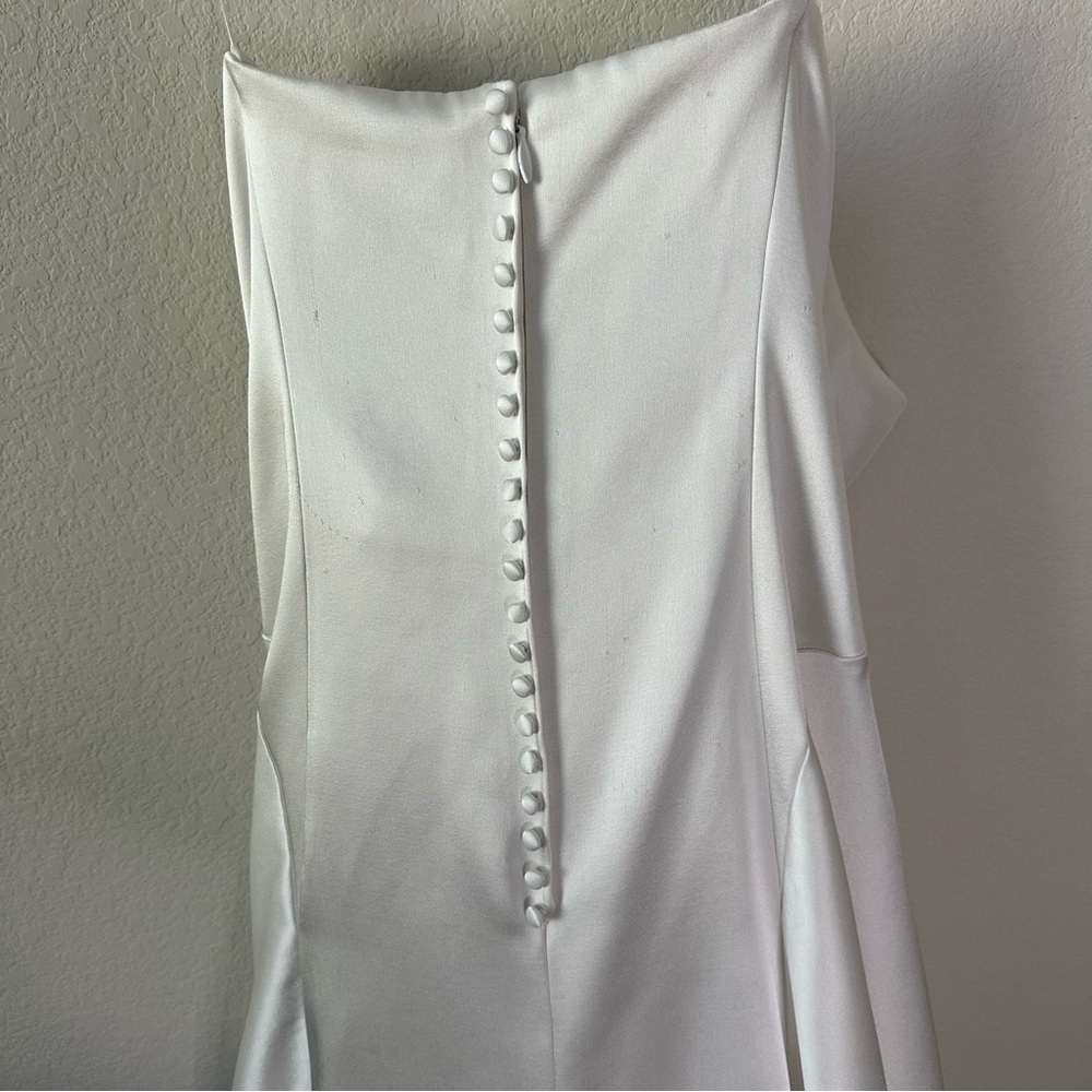 REFORMATION Elena Satin White Bridal Wedding Gown Maxi Dress SZ US 10 - Picture 12 of 14